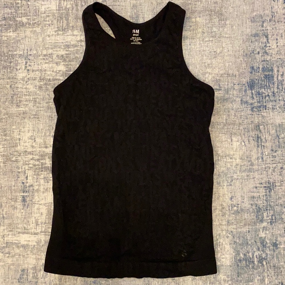H&M Sport Black Racerback Athletic Top